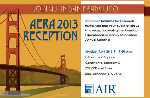 AIR 2013 AERA invitation